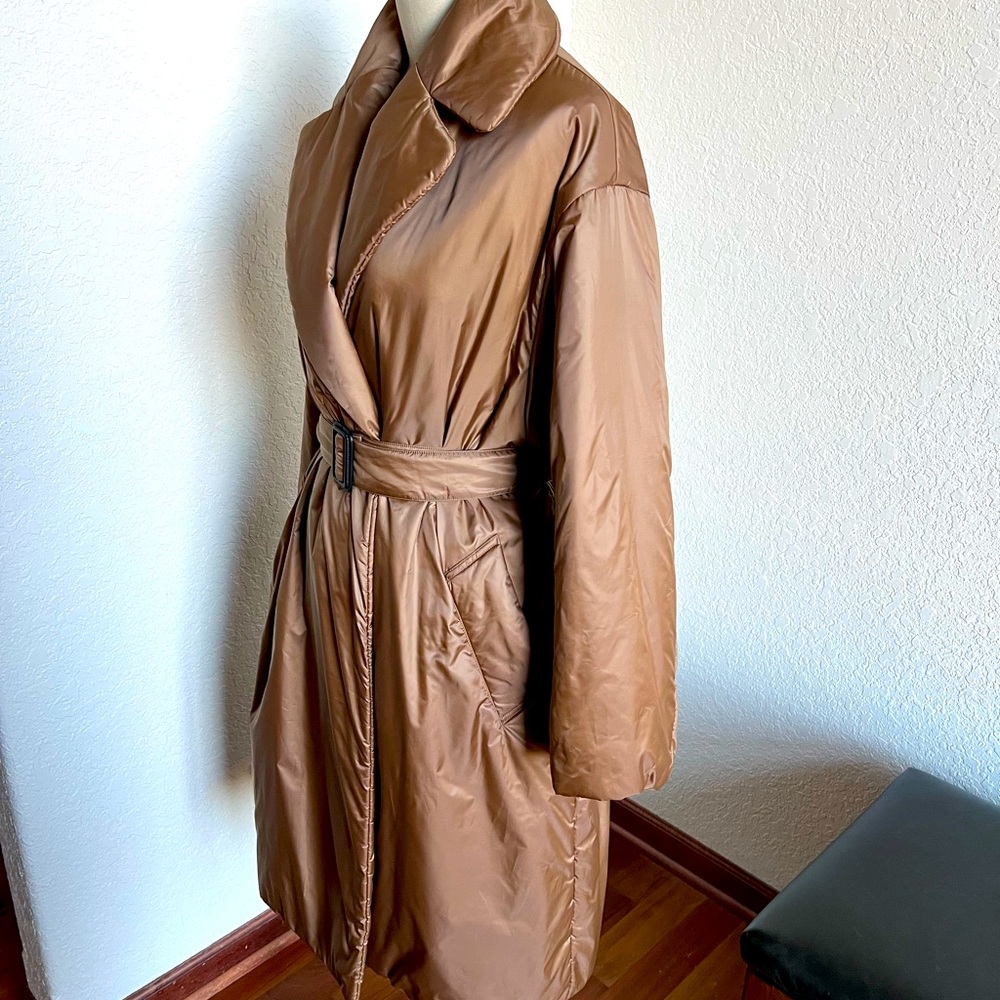 MAX MARA The Cube Greenco Cameluxe padded coat, caramel - Picture 7 of 15